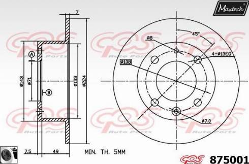 Maxtech 875001.0060 - Disque de frein cwaw.fr