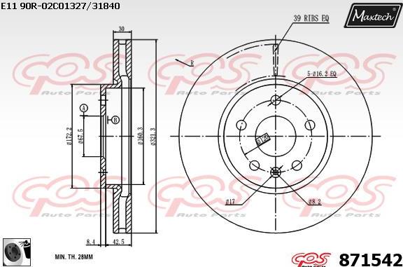 Maxtech 875001 - Disque de frein cwaw.fr