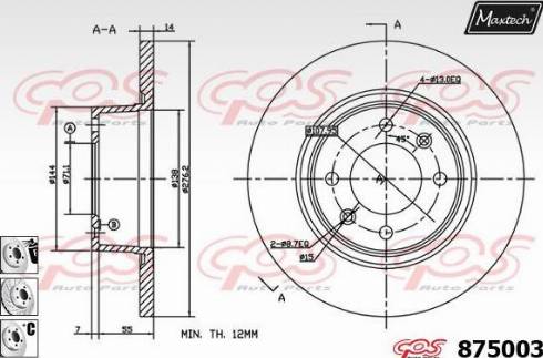 Maxtech 875003.6980 - Disque de frein cwaw.fr