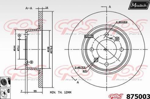 Maxtech 875003.6060 - Disque de frein cwaw.fr