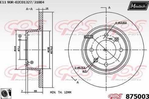 Maxtech 875003.0060 - Disque de frein cwaw.fr