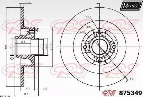 Maxtech 875349.0005 - Disque de frein cwaw.fr