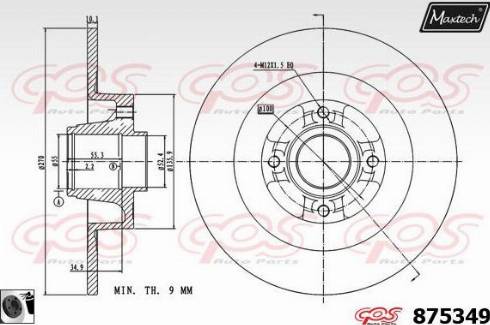 Maxtech 875349.0065 - Disque de frein cwaw.fr