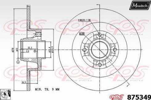 Maxtech 875349.0085 - Disque de frein cwaw.fr