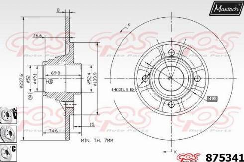 Maxtech 875341.6981 - Disque de frein cwaw.fr