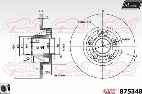 Maxtech 875348.0061 - Disque de frein cwaw.fr