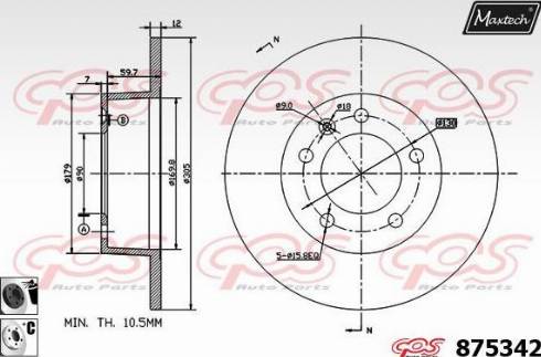 Maxtech 875342.6060 - Disque de frein cwaw.fr