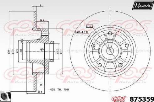 Maxtech 875359.0065 - Disque de frein cwaw.fr