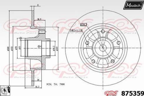 Maxtech 875359.0085 - Disque de frein cwaw.fr