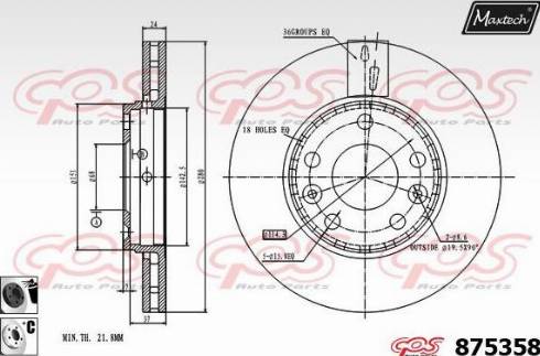 Maxtech 875358.6060 - Disque de frein cwaw.fr