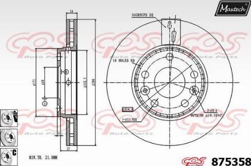 Maxtech 875358.6880 - Disque de frein cwaw.fr