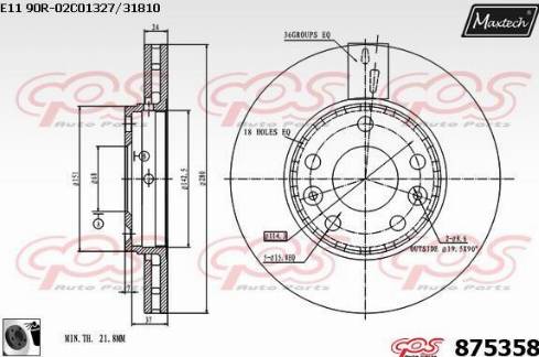 Maxtech 875358.0060 - Disque de frein cwaw.fr