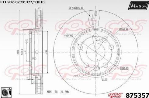 Maxtech 875357.0060 - Disque de frein cwaw.fr