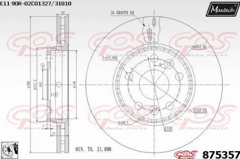 Maxtech 875357.0080 - Disque de frein cwaw.fr