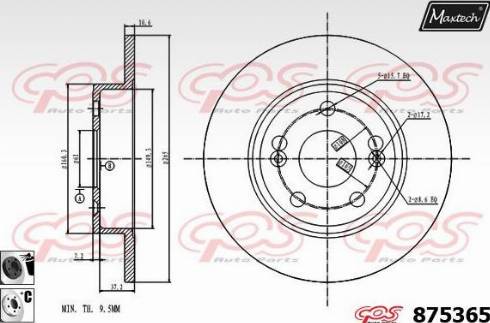 Maxtech 875365.6060 - Disque de frein cwaw.fr