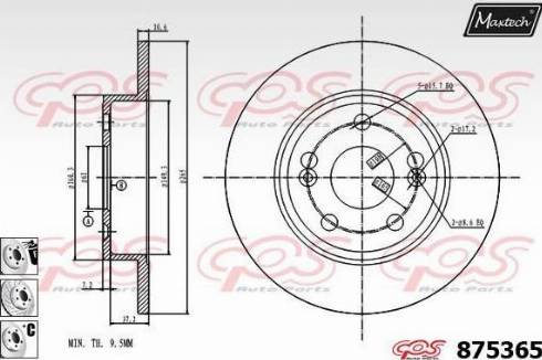 Maxtech 875365.6880 - Disque de frein cwaw.fr