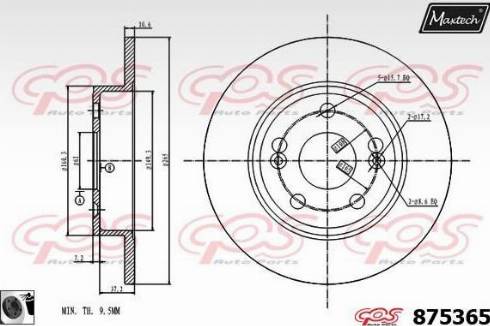 Maxtech 875365.0060 - Disque de frein cwaw.fr