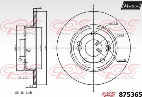 Maxtech 875365.0000 - Disque de frein cwaw.fr