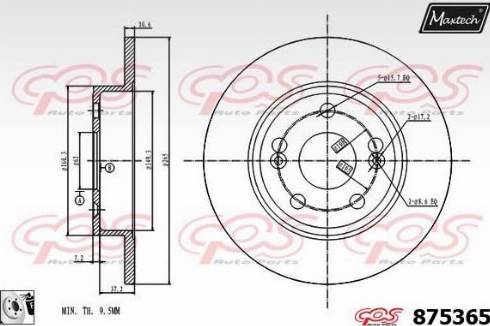 Maxtech 875365.0080 - Disque de frein cwaw.fr