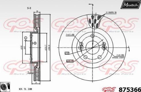 Maxtech 875366.0060 - Disque de frein cwaw.fr