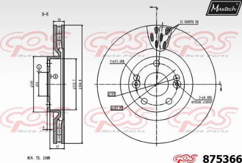 Maxtech 875366.0000 - Disque de frein cwaw.fr