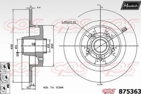 Maxtech 875363.6985 - Disque de frein cwaw.fr