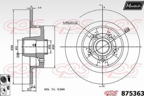 Maxtech 875363.6065 - Disque de frein cwaw.fr