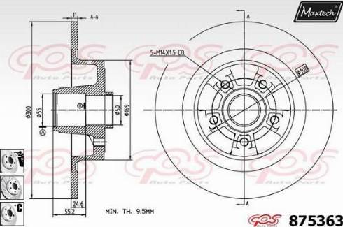 Maxtech 875363.6885 - Disque de frein cwaw.fr