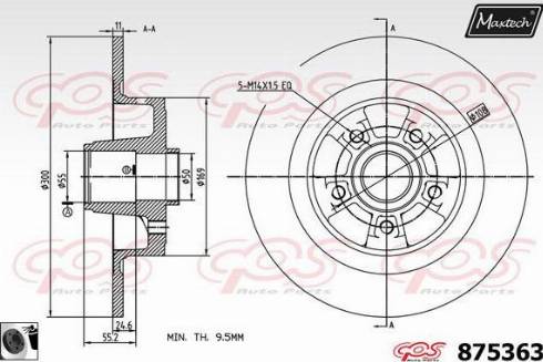 Maxtech 875363.0065 - Disque de frein cwaw.fr