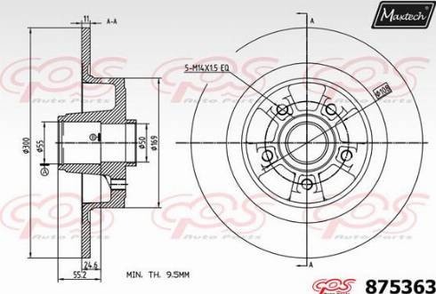 Maxtech 875363.0005 - Disque de frein cwaw.fr