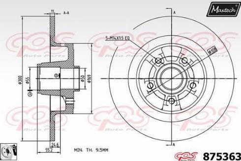 Maxtech 875363.0085 - Disque de frein cwaw.fr