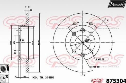 Maxtech 875304.6060 - Disque de frein cwaw.fr