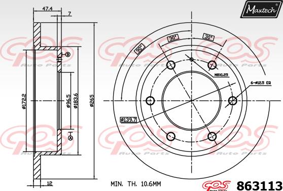 Maxtech 875304 - Disque de frein cwaw.fr