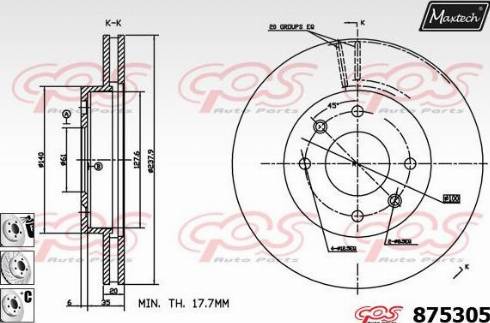 Maxtech 875305.6980 - Disque de frein cwaw.fr