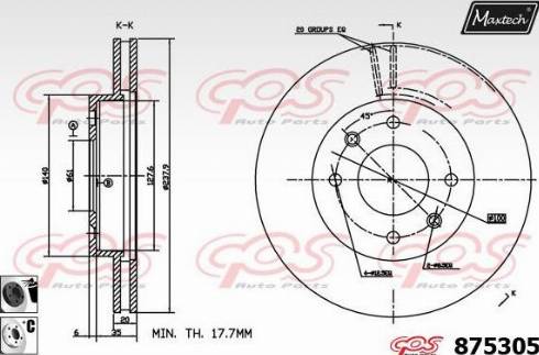 Maxtech 875305.6060 - Disque de frein cwaw.fr