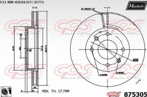 Maxtech 875305.0060 - Disque de frein cwaw.fr