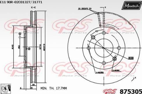 Maxtech 875305.0080 - Disque de frein cwaw.fr