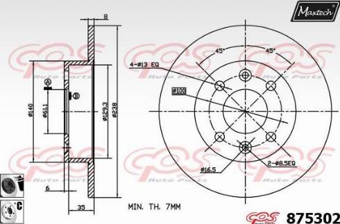 Maxtech 875302.6060 - Disque de frein cwaw.fr