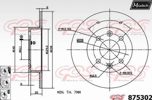 Maxtech 875302.6880 - Disque de frein cwaw.fr