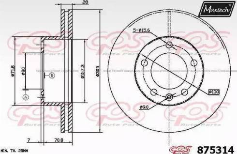 Maxtech 875314.0000 - Disque de frein cwaw.fr