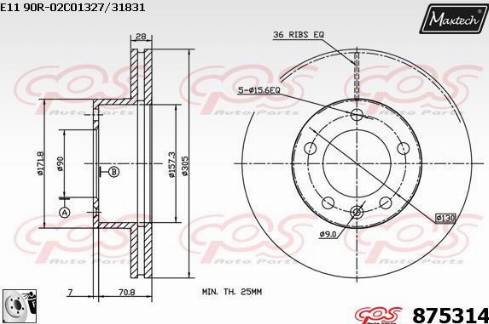 Maxtech 875314.0080 - Disque de frein cwaw.fr