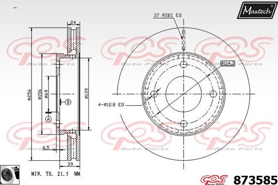 Maxtech 875314 - Disque de frein cwaw.fr