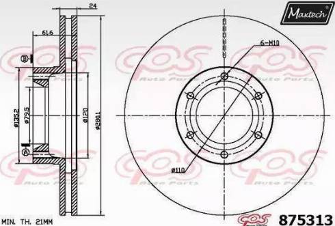 Maxtech 875313.0000 - Disque de frein cwaw.fr