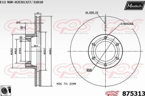 Maxtech 875313.0060 - Disque de frein cwaw.fr