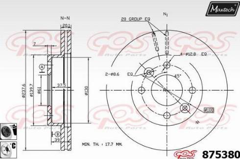 Maxtech 875380.6060 - Disque de frein cwaw.fr