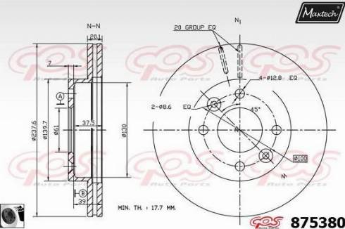 Maxtech 875380.0060 - Disque de frein cwaw.fr