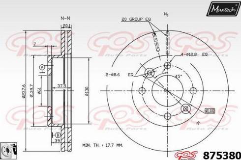 Maxtech 875380.0080 - Disque de frein cwaw.fr