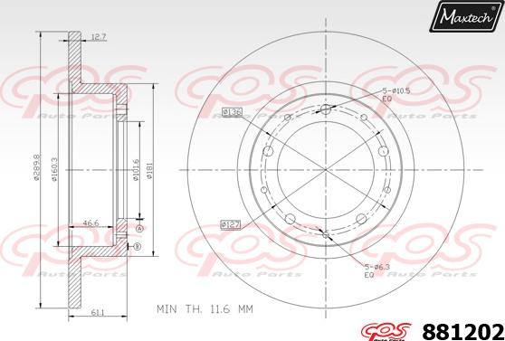 Maxtech 875380 - Disque de frein cwaw.fr