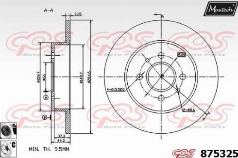 Maxtech 875325.6060 - Disque de frein cwaw.fr