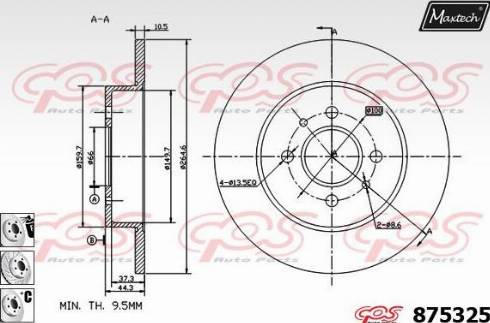 Maxtech 875325.6880 - Disque de frein cwaw.fr